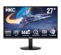HKC Écran PC Gamer 27 Pouces,IPS,QHD 2k,144Hz,HDR10,1ms MPRT,Noir | 2560×1440p,99% sRGB、Low Blue Light Eye-Care、inclinaison réglable,2×HDMI2.0、DP1.4,VESA 100×100