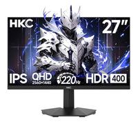 HKC G27H2DPro 27 Pouces Écran Gaming QHD (2560x1440) | 200Hz (jusqu'à 220Hz) | Fast IPS 0.5ms | HDR400 | 95% DCI-P3 | Adaptive Sync | DisplayPort 1.4 & HDMI 2.0 | Inclinable | Moniteur PC Gamer