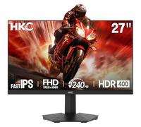 HKC G27H3D 27 Pouces 240Hz Moniteur Gaming, Écran FHD | (1920×1080) IPS, 1 ms MPRT, HDR400, 90 % DCI-P3, Faible Lumière Bleue, 2× HDMI 2.0 & DP 1.4, VESA 100×100, Écran PC Gamer