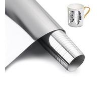 HKC Rouleau Vinyle Adhésif Chromée Argent 30.5cm x 400cm | pour Cricut, Film auto-Adhésif pour Silhouette Camée, Vinilo Adhesivo Permanente pour Mug DIY, Fenêtre, Céramique, Plastique