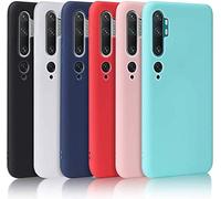 Hkess Pack de 6,Couleur Flexible Silicone Housse pour Xiaomi Mi Note 10 Coque Silicone TPU Ultra Mince Silicone en Souple Housse Anti-Choc Anti-Rayures Protection Etui pour Xiaomi Redmi Note 10 Pro