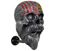 HKFBHFKM Porte-Casque Moto Crâne, 1/2 PIÈCES Monté Mural La Résine Étalage Casque, Artisanat Amovible en Résine pour Décoration Murale en Forme Tête Fantôme(A)