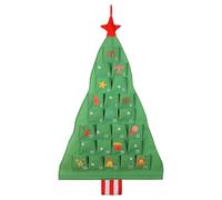 Hkfgdjdl 24 poches pour sapin de Noël - En coton et lin - Décoration de vacances - Sac à suspendre pour la maison, l'école, un événement
