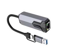 Hkfgdjdl Adaptateur Ethernet 2,5 Gbit/s Type C/USB vers RJ45 Connexion directe Gigabit Networking pour ordinateur portable PC Accessoires