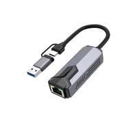 Hkfgdjdl Adaptateur Ethernet 5000 Mbps Type C USB 3.0 vers RJ45 Connexion directe Gigabit Networking pour ordinateur portable PC Accessoires