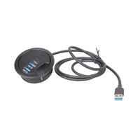 Hkfgdjdl Adaptateur USB de bureau avec 2 ports USB 3.0 et 1 port de type C, design peu encombrant pour ordinateur, lumière LED bleue