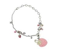 Hkfgdjdl Adorable collier avec pendentif en forme de fraise - Chaîne réglable - Design léger - Pour un usage quotidien - Bijou tendance