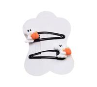 Hkfgdjdl Barrettes à cheveux d'Halloween décontractées citrouille douce chapeau de sorcière pince plate épingle à cheveux breloque citrouille