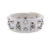 Hkfgdjdl Bracelet large en cuir punk gothique avec clous tête de mort pour homme et femme Style alternatif Accessoire de bijoux