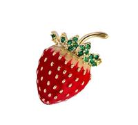 Hkfgdjdl Broche fraise avec fermeture antidérapante pour vêtements - Accessoire polyvalent et élégant pour femme