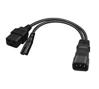 Hkfgdjdl Câble adaptateur répartiteur C14 vers + C19 Y, câble adaptateur répartiteur simple 320 C14 mâle vers + C19 femelle