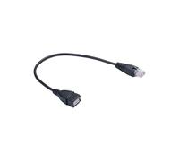 Hkfgdjdl Câble adaptateur USB vers RJ45 femelle vers RJ45 mâle Ethernet 30 cm Plug and Play pour routeurs, modems, caméras