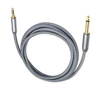 Hkfgdjdl Câble audio professionnel de 6,35 mm à 3,5 mm pour amplificateurs de guitare et équipement de studio avec connecteurs dorés