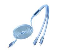 Hkfgdjdl Câble de charge double type C de 1,5 m pour chargement rapide et transfert de données, cordon en silicone pour smartphones, tablettes, ordinateurs portables, appareils de jeu