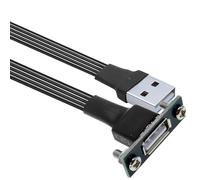 Hkfgdjdl Câble d'extension USB 2.0 de 20 à 300 cm de long avec support de panneau pour une installation sûre sur armoires et châssis