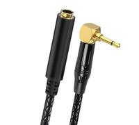 Hkfgdjdl Câble d'instrument 6,35 mm coudé vers droite 3,5 mm mâle stéréo 6,35 mm femelle câble d'interconnexion pour guitare