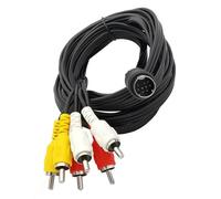 Hkfgdjdl Câble miniature DIN 9 broches vers 6 RCA pour la transmission de signaux audio vidéo entre anciens et nouveaux appareils