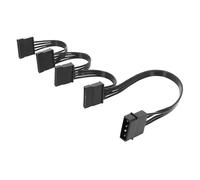 Hkfgdjdl Câble SATA, Big 4 broches vers câble d'alimentation de transfert vers câble d'alimentation 1 à 2/3/4/5 câble d'extension 18 AWG