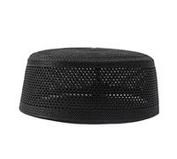 Hkfgdjdl Chapeau de fête, turban en coton tricoté pour homme, chapeau de prière Kufi respirant, chapeau de prière Ramazan Hijabs casquettes arabe chapeau tête de mort
