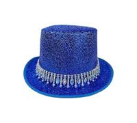 Hkfgdjdl Chapeau de magicien pour homme et femme avec ceinture en strass - Chapeau haut pour cosplay - Costume adulte - Fête à thème - Scène