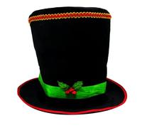 Hkfgdjdl Élégant chapeau de bonhomme de neige d'hiver avec accent accessoire de fête de Noël pour homme festival vacances chapeau haut de forme pour événement