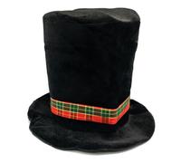 Hkfgdjdl Élégant chapeau de bonhomme de neige d'hiver avec accent accessoire de fête de Noël pour homme festival vacances chapeau haut de forme pour événement