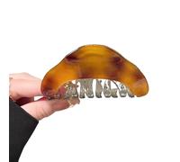 Hkfgdjdl Élégante pince à cheveux triangulaire ambre avec couleur scintillante - Accessoires de coiffure élégants pour chignons pour femmes