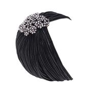 Hkfgdjdl Foulard musulman, chapeau luxueux avec strass tendance, chapeau pour femmes, chapeau musulman pour patients chimiothérapeutes et accessoire de mode