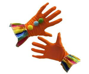 Hkfgdjdl Gants de clown drôles pour Halloween et carnavals, en polyester doux, satiné, avec design élastique