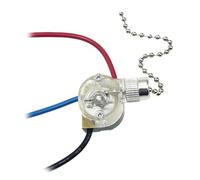 Hkfgdjdl Interrupteurs à chaîne semi-transparents améliorés avec câble de 15 cm, installation simple pour ventilateur de plafond à 3 fils ou luminaires suspendus