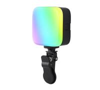 Hkfgdjdl Lampe vidéo LED réglable 3000 K-6500 K avec supports de griffe et base magnétique pour téléphone, photographie, studio, streaming