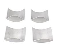 Hkfgdjdl Lot de 1/2/4 protections d'angle marines en aluminium pour ponton, quai de ponton, capuchons d'angle robustes en aluminium antirouille