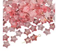 Hkfgdjdl Lot de 1 perle en acrylique à cinq branches en forme d'étoile dégradée avec finition dorée étincelante pour la fabrication de bijoux faits à la main