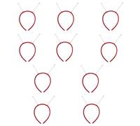 Hkfgdjdl Lot de 10 bandeaux unis pour filles - Serre-tête doux avec anneau à ressort - Pour travaux manuels