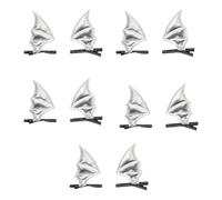 Hkfgdjdl Lot de 10 pinces à cheveux en forme d'aile de tête de mort - Barrettes créatives d'Halloween pour femme élégante