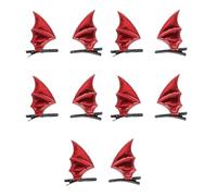 Hkfgdjdl Lot de 10 pinces à cheveux en forme d'aile de tête de mort - Barrettes créatives d'Halloween pour femme élégante