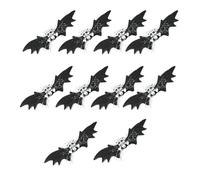 Hkfgdjdl Lot de 10 pinces à cheveux en forme d'aile de tête de mort - Barrettes créatives d'Halloween pour femme élégante