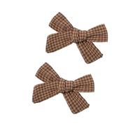 Hkfgdjdl Lot de 2 barrettes à cheveux faites à la main en forme de nœud pour petite fille en tissu confortables à porter au quotidien