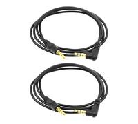 Hkfgdjdl Lot de 2 câbles acoustiques de 3,5 mm, 4 sections, tête droite vers angle droit pour téléphone, ordinateur et micro