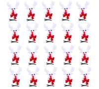 Hkfgdjdl Lot de 20 pinces à cheveux de Noël pour paillettes avec motif flocons de neige et renne