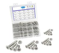 Hkfgdjdl Lot de 320 écrous et boulons en acier inoxydable 304 avec boîte de rangement pour diverses applications, y compris les projets