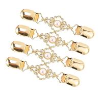 Hkfgdjdl Lot de 4 attaches en alliage pour pull à perles pour femme, châle, cardigan, design rétro, artisanat élégant