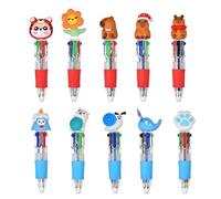 Hkfgdjdl Lot de 4 stylos à bille multicolores rétractables pour écrire des notes et des codes couleur
