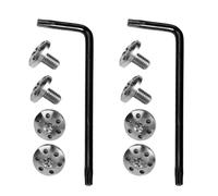 Hkfgdjdl Lot de 4 vis de poignée fendue CNC en acier inoxydable pour Beretta 92fs M9 Grip Model Repair Tool Pièces pour les amateurs