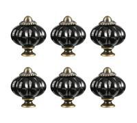 Hkfgdjdl Lot de 6 boutons de commode en céramique pour placard de cuisine, armoire, tiroir en forme de citrouille