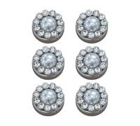 Hkfgdjdl Lot de 6 boutons de manchette décoratifs en strass pour chemise, veste, robe, vêtements