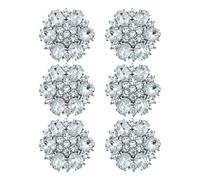 Hkfgdjdl Lot de 6 boutons de manchette décoratifs en strass pour chemise, veste, robe, vêtements