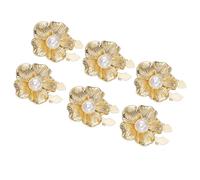 Hkfgdjdl Lot de 6 cache-boutons en strass pour femme - Motif floral élégant - Amovible - Accessoire de décoration de chemise