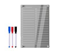 Hkfgdjdl Lot de tableaux magnétiques effaçables à sec en acrylique pour réfrigérateur avec listes de choses à faire réutilisables et planificateur de repas hebdomadaire