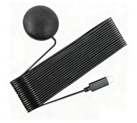 Hkfgdjdl Microphone rond omnidirectionnel de bureau avec lumière LED intelligente 3,5 mm/USB pour réunion en ligne conférence